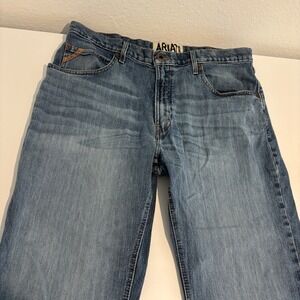 Ariat M4 Boot Cut Blue Jeans Men 38x34 Blue Stretch Denim Tall Western Cowboy